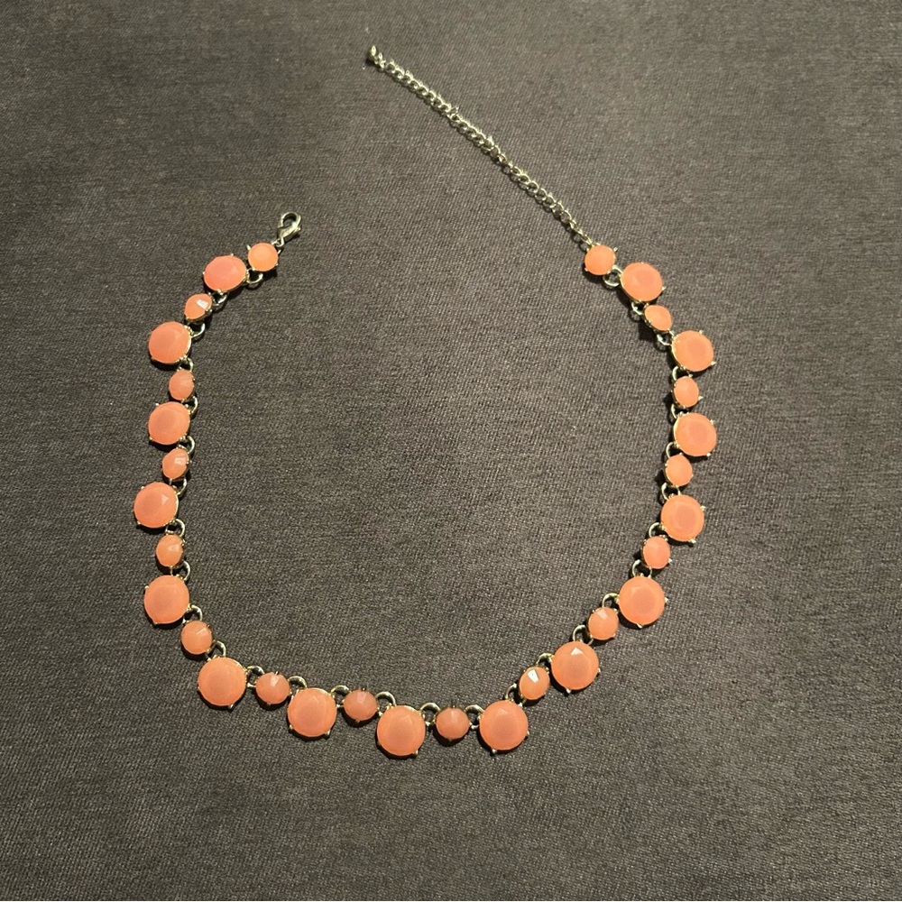 Pink Bejeweled Statement Necklace